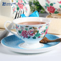 large capacity bone china coffee cup and saucer ceramic tea cups